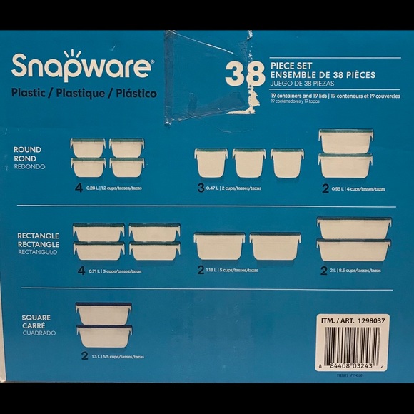 Snapware Airtight & Leakproof Containers 38 pieces - Picture 8 of 13
